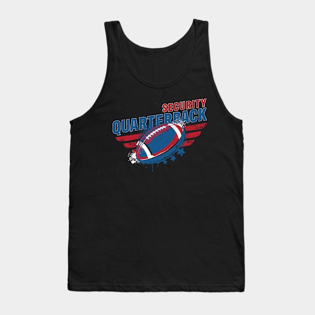 Funny Lineman joke Football Offensive Quarterback Protection Tank Top by Spreadlove